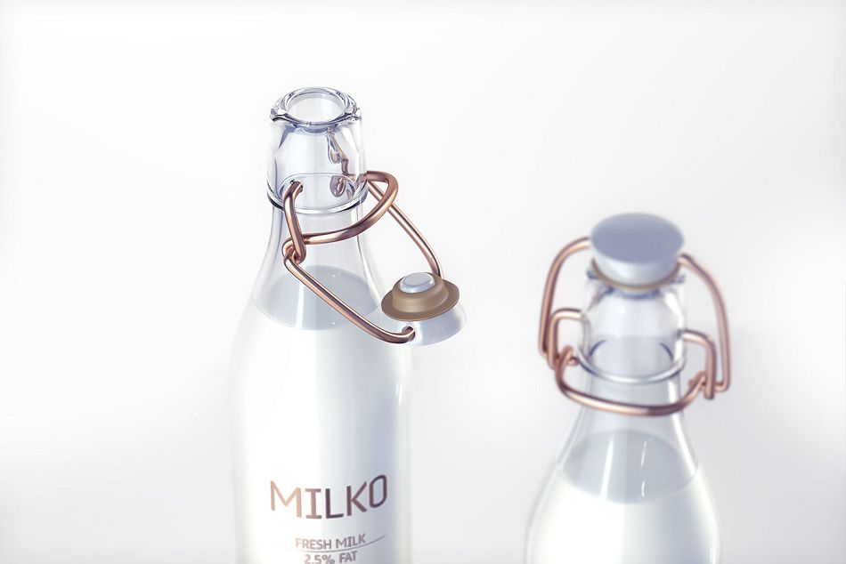 成都摩品品牌形象包裝設(shè)計(jì)-MILKO-Super-premium Dairy Products乳制品牛奶瓶設(shè)計(jì)分享